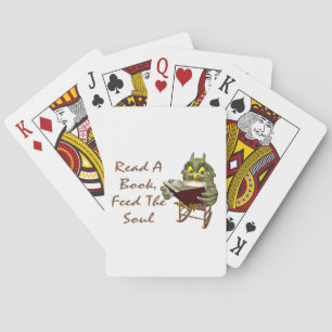 Books Feed The Soul Wise Owl Playing Cards