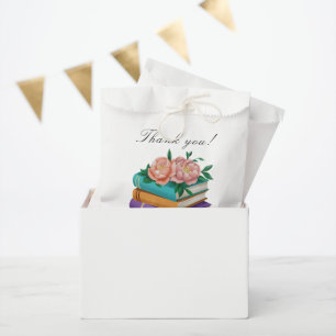 Books Floral Bridal Shower Thank you Favour Bags
