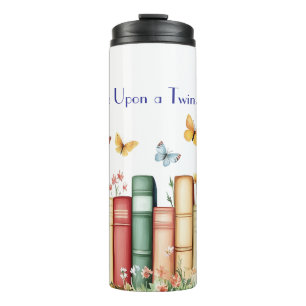 Books, Flowers, Butterflies  Thermal Tumbler
