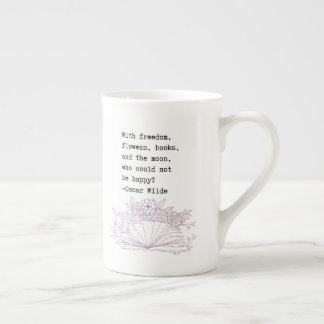 Books & Flowers Oscar Wilde Coffee Mug