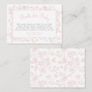 Books for Baby A Little Butterfly Pink Baby Shower Enclosure Card