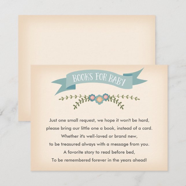 Books for baby - Baby Shower Card (Front/Back)