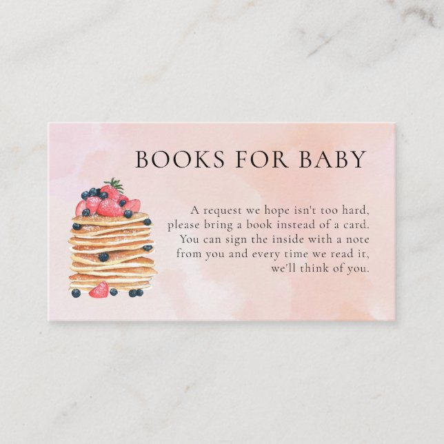 Books for Baby Baby Shower Enclosure Card (Front)