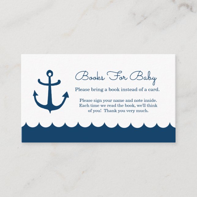 Books For Baby Baby Shower Enclosure Card (Front)