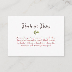 Books for Baby Baby Shower Enclosure Card