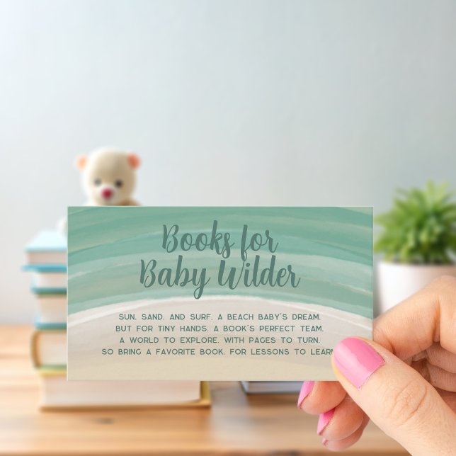 Books for Baby Baby Shower Enclosure Card (Books for baby enclosure cards with space for Baby's name and your message)