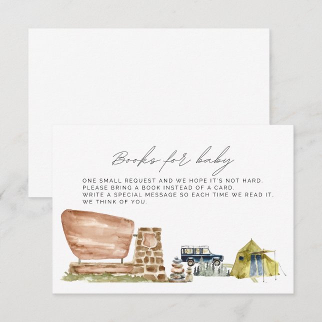 Books For Baby, Baby Shower enclosure card, Nation Card (Front/Back)