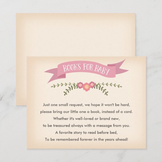 Books for baby - Baby Shower Game Card (Front/Back)