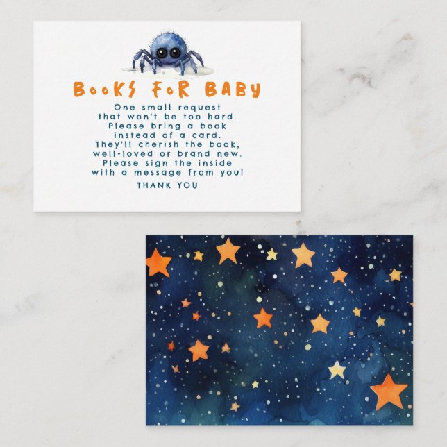 Books For Baby Baby Shower Request Card (Front/Back)