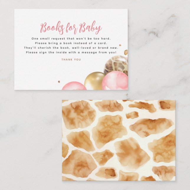 Books For Baby Baby Shower Request Card (Front/Back)
