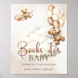 BOOKS FOR BABY Baby Shower Sign We Can Bearly Wait