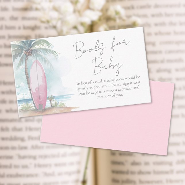Books For Baby Beach Baby Shower Enclosure Card (Books For Baby Beach Baby Shower Enclosure Card)