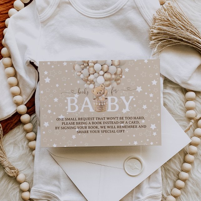 Books For Baby Bearly wait baby shower Enclosure Card (Creator Uploaded)