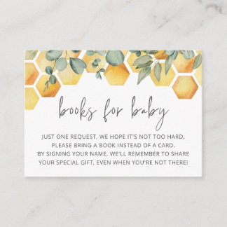 Books for Baby Bee Baby Shower Insert