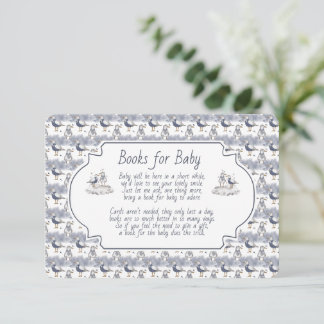 Books for Baby Blue Seagull Seashells Enclosure Card
