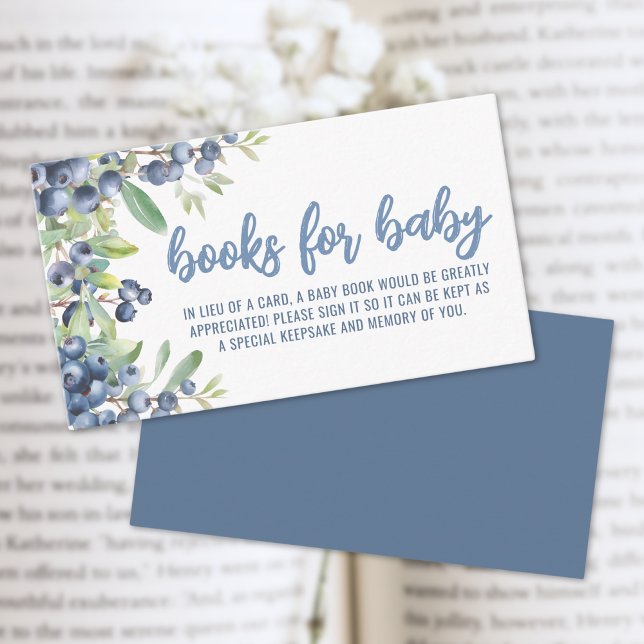 Books For Baby Blueberry Berry Sweet Baby Shower Enclosure Card (Books For Baby Blueberry Berry Sweet Baby Shower Enclosure Card)