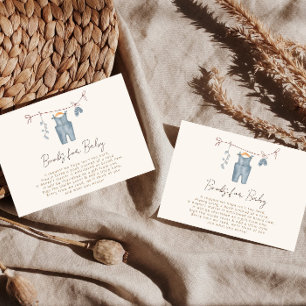 Books for Baby boho baby clothes watercolor Enclosure Card