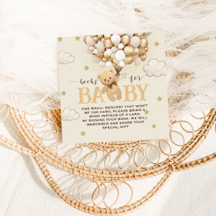 Books For Baby Boho Bear Theme Baby Shower  Enclosure Card