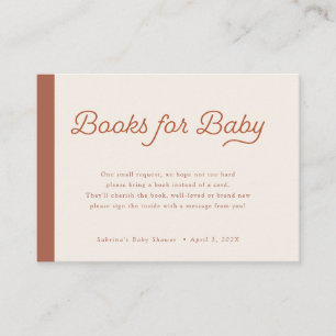 Books for Baby   Boho Minimalist Lines Enclosure Card