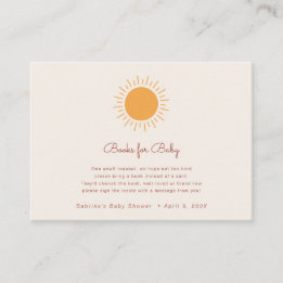 Books for Baby | Boho Sunshine  Enclosure Card
