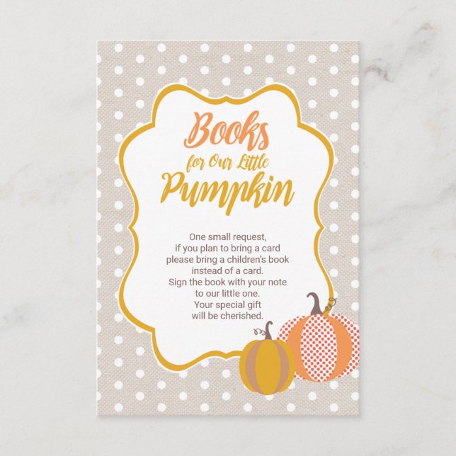 Books for Baby, Book Request, Baby Shower Insert (Front)