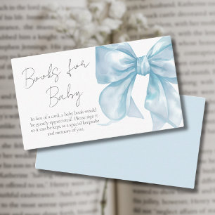 Books For Baby Bow Baby Shower Enclosure Card