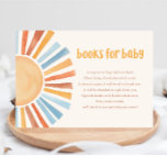 Books for baby boy boho sunshine sun baby shower enclosure card<br><div class="desc">For more advanced customisation of this design,  simply select the "Customise It" button above!</div>