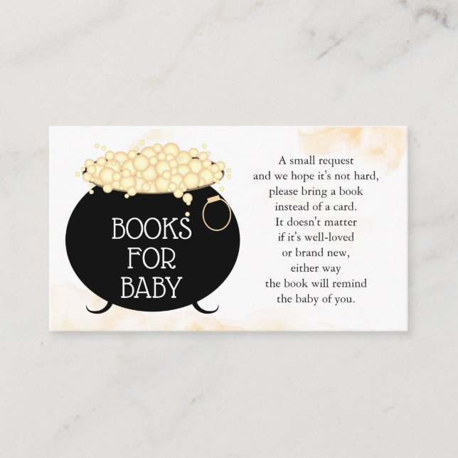 Books for Baby Brew Halloween Baby Shower Enclosure Card (Front)