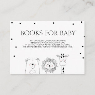 Books for baby Bring a book Black white Animals Ca Enclosure Card
