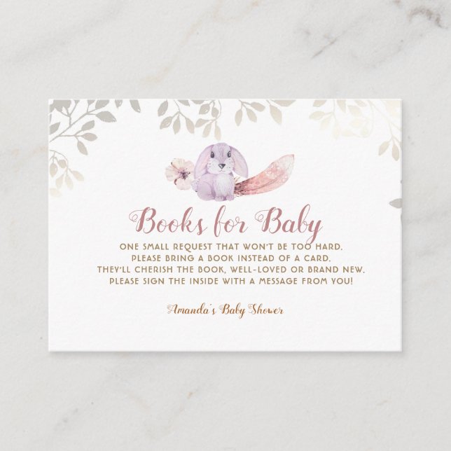 Books for Baby | Bring A Book Little Bunny Enclosure Card (Front)