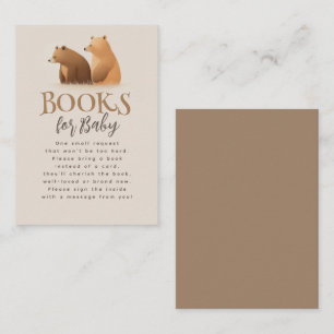 Books For Baby Brown Baby Shower Request Card