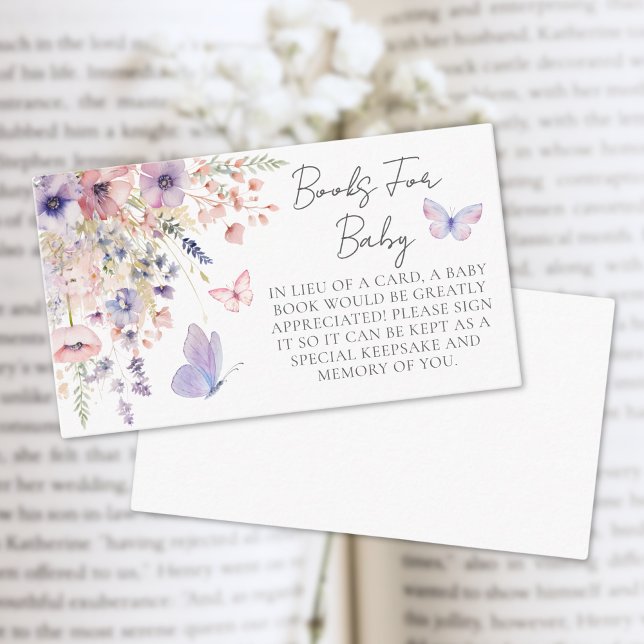 Books For Baby Butterfly Wildflower Baby Shower Enclosure Card (Books For Baby Butterfly Wildflower Baby Shower Enclosure Card )