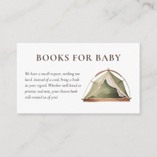 Books for Baby Camping Forest Baby Shower Enclosure Card