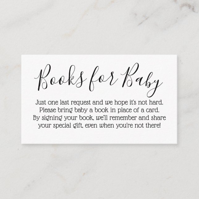 Books For Baby Card (Front)