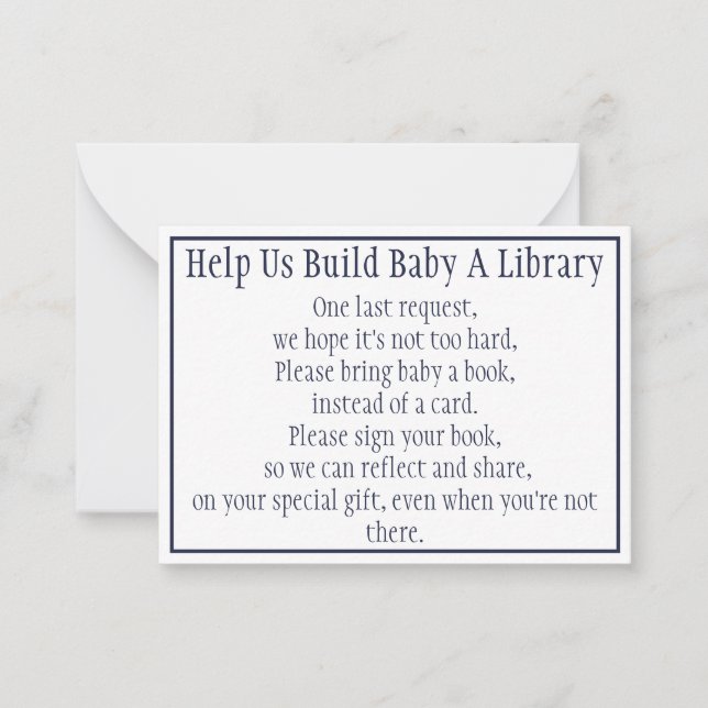 Books For Baby  Card (Front)