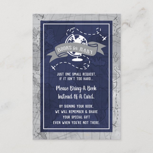 Books for Baby Card, Aeroplanes Enclosure Card (Front)