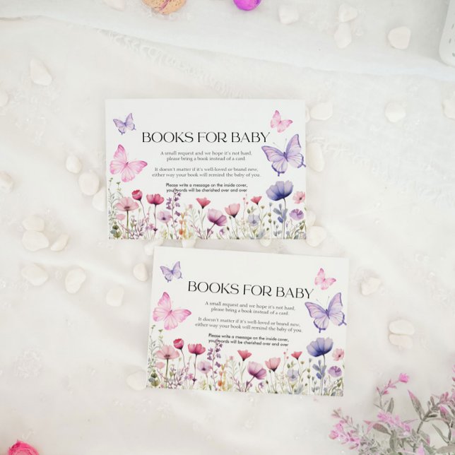 Books for Baby Card Butterfly Floral (Creator Uploaded)