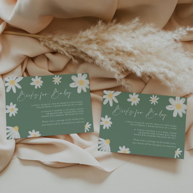  Books for Baby Card Daisy Sage Green (Creator Uploaded)