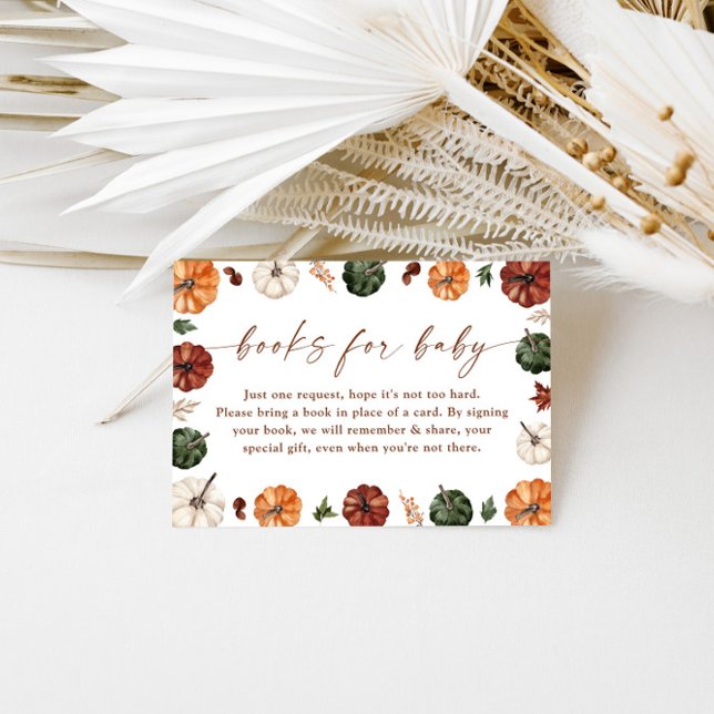 Books for Baby Card | Fall Pumpkin Baby Shower (Creator Uploaded)