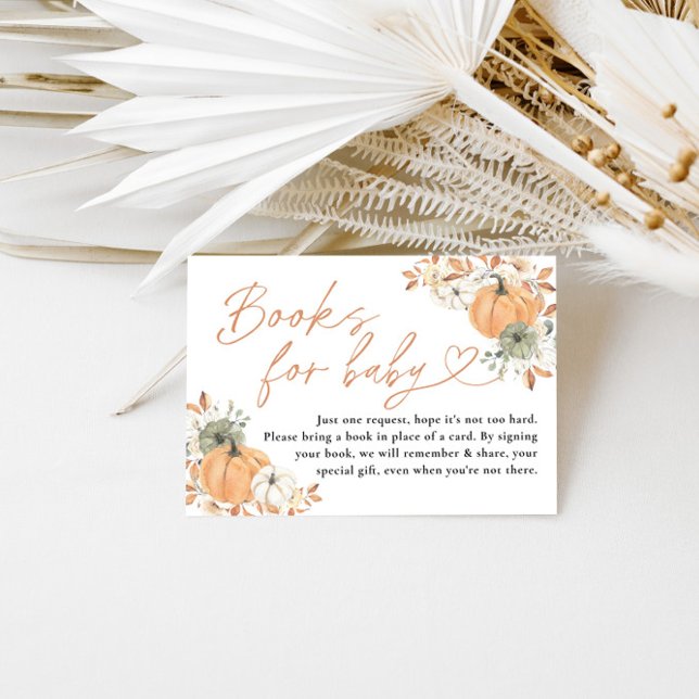 Books for Baby Card | Fall Pumpkin Baby Shower (Creator Uploaded)