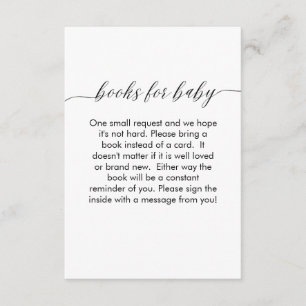 Books For Baby Card Modern Minimalist Simple