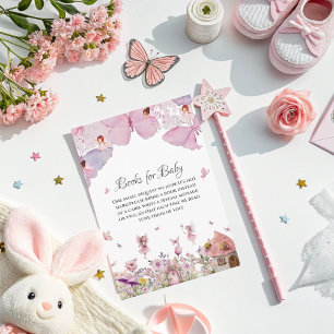 Books for Baby Card - Pink Fairy Baby Shower
