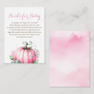 Books for Baby Card – Pink Pumpkin Fall Theme