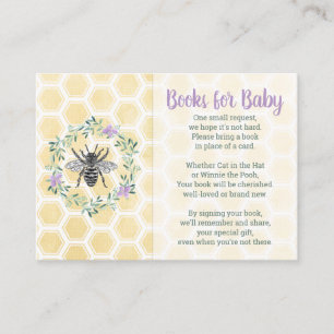Books for baby card purple yellow girl baby shower