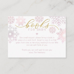 Books for Baby Card Winter Wonderland Baby Shower