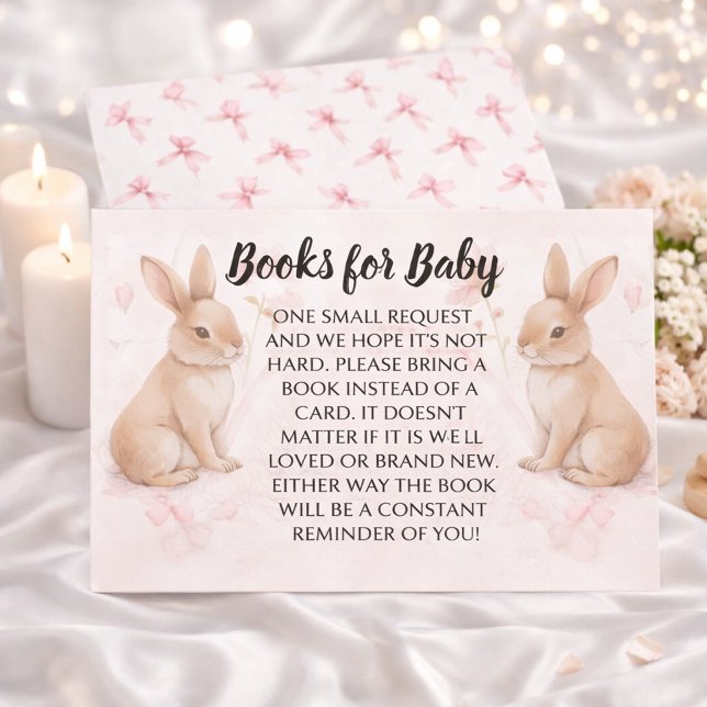 Books for Baby Card with Bunny Illustration (Creator Uploaded)