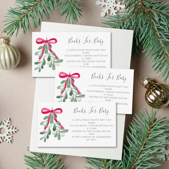 Books For Baby Christmas Baby Shower Enclosure Card (Creator Uploaded)