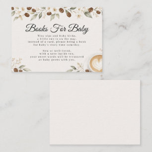 Books For Baby Coffee Baby Shower Enclosure Card