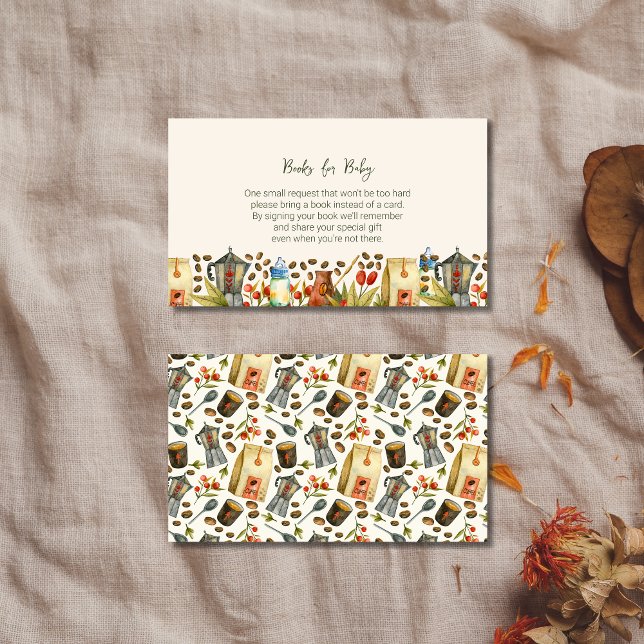  Books for Baby Coffee Baby Shower  Enclosure Card (Creator Uploaded)