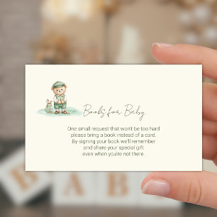  Books for Baby Cute Bear Golfing  Enclosure Card